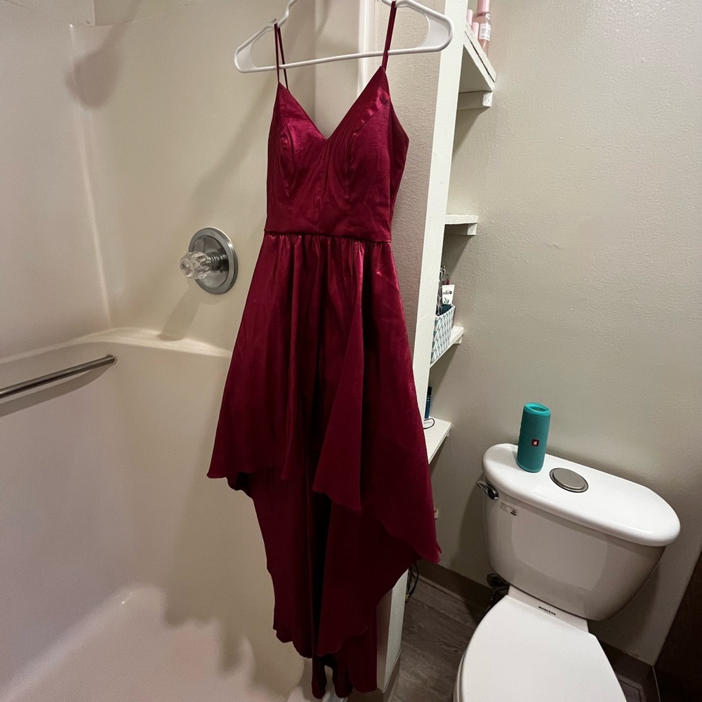 Maroon prom dress
